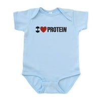 Cafepress - Volim proteinski dječji bod - beba svjetlo bodi, size novorođenče - mjeseci