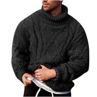 Muški džemperi za zimu na čišćenju Muška modna zima visoki vrat topli na otvorenom dugim rukavima
