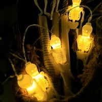 Yirtree Halloween Light String Smiješan skvučni okvir u boji šarenog bara za zabavu u atmosferi ukras