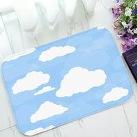 Blue Sky White Clouds Doormat ulazne propise Područje rupa Podna mat mat kućni dekor 23,5x