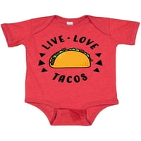 Inktastična ljubav ljubav tacos poklon dječji dječak ili dječji dječji bodysuit