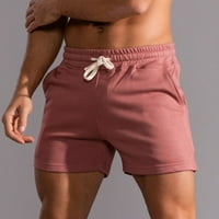HVYesh muške kratke hlače, muškarci čvrste pamučne pamučne hlače Sportske elastične šorc-use