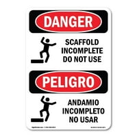 Znak opasnosti - skele nepotpuno ne koriste dvojezično