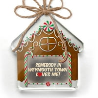Ornament je otisnut jedan oboren neko u gradu Weymouth me voli, Massachusetts Božić Neonblond