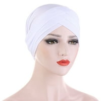 Skpblutn sunčani šešir žene jesen zima topli čvrsti križni muslimbini omotač šal kape crni