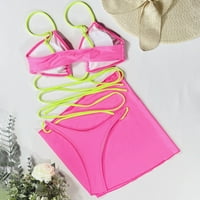 Wyongtao ponude ugodne trodijelni kupaći kostim bikini solidni kostimi kupaći kostim