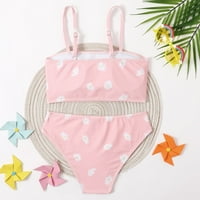 Djevojkov kupaći kostim sportove cvjetni viki viki bikini set kupaći odijelo Ljeto plaža Rash Guard