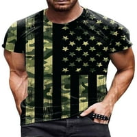 Luxplum mens majica Dan neovisnosti tiskani majica za majicu Crew vrat ljetni vrhovi prozračna bluza