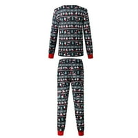 Poboljsko porodično podudaranje Božićne pidžame Set Xmas Snowflake Holiday Pajamas Sleep odjeća Tata
