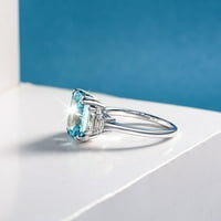 Prstenovi za žene Plavi dijamantni nakit Godišnji poklon vjenčani prstenovi za vjenčanje