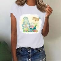 Ženske sretne uskrsne majice Blev Cute ELF grafički tine ljetne modne bluze Okrugli vrat kratkih rukava