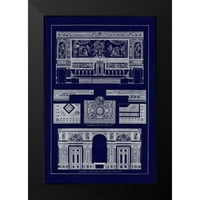 Buhlmann, J. Crni moderni uokvireni muzej umjetnički print pod nazivom - ukras velikih dvorana