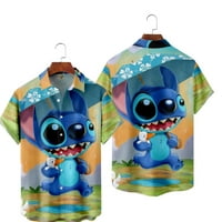 Disney Stitch Havajska košulja, Funny Stitch Bock Majica, Filmovi Lilo & Stitch Dugme Majica, Božićni