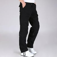 B91XZ Workout pantalone za muškarce labave opreme sa više džepova Muški pamuk višestruki džepovi Muške