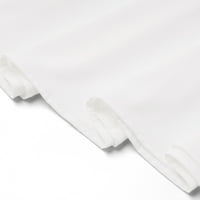 Casual maxi haljina maxi haljina za žene ljeto a-line s visokim niskim kratkim rukavima čvrsto bijeli