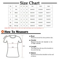 Leesechin majice za dugih rukava za žene nanosi ženske majice Grafički plus veličine tiskani kopče od