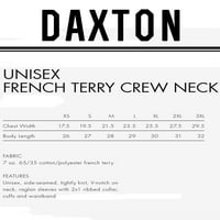 Daxton Charlotte Duks atletski fit pulover Crewneck Francuska Terry tkanina, crna dukserica Ry Pisma,