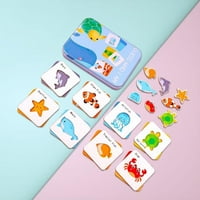 Zabavna drvena podudarna igra flash kartice Puzzle Set vrtića Predškolske igračke za djecu mališana