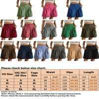 Groanlook Women Ljeto Kratke hlače na plaži Čvrsta boja Mini pant visoki struk COMFY kratke vruće hlače