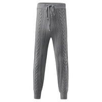 Frehsky muške hlače Muške casual pantalone od pune boje Trend Omladinski pletene pantalone sive