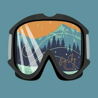 FL OZ Keramička krigla, Big Sky, Montana, skijaške naočale, kontura, perilica posuđa i mikrovalna pećnica