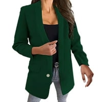 Ženski blazer pune boje dugih rukava isključite Carlar Cardigan čvrste lažne tanke kapute za žene trendi