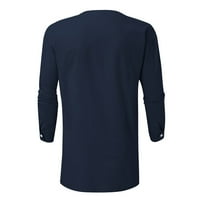 SHPWFBE majice s dugim rukavima za muškarce Muškarci Top pamučni džep Sport Ležerne košulje Muška majica
