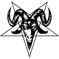 Sotonička kozja glava sa pentagramskim juniorima bijeli grafički grafički tee - Dizajn od strane ljudi l