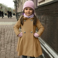 Toddler Baby Kids Girls Winter Witrofrovatna vuna mješavina kaput jakna topla gornja odjeća ulična odjeća