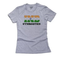 Indija Gimnastika - Olimpijske igre - Rio - zastava Ženska pamučna siva majica