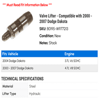 Dizač ventila - kompatibilan sa - Dodge Dakota 2006