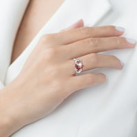 Podudarni prstenovi za dijamant u obliku srca u boji gem kamenje cirkon Micro Podešavanje prstena za