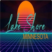 Jezero Shore Minnesota Vinil Decal Stiker Retro Neon Dizajn