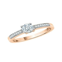 Dijamantni zaručnički prsten u zlatu od 10k ruža