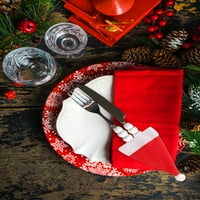 Tabela futrola Pamučni božićni božićni mini santa držač kašike vrećice za boce vino boce za boce pribor