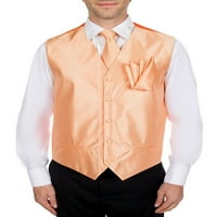 Muški čvrsti fomalni prsluk, kravata, i hanky breskva za tuxedo i odijelo