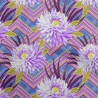 Onuone pamučne svilene srednje plave tkanine Cvjetni materijal Materijal Tkanina Ispis Tkanina sa dvorištem širom