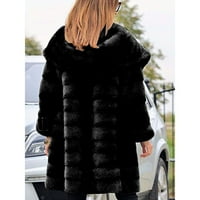 Jakne kaputi za ženske vrat -fur 'gilet s dugih rukava kaput toplije jaknu kaput