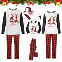 Vrijeme i trupe, Božićne pidžame za porodičnu opremu, sin kćeri, meka, crvena, božićna dječja djeca