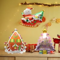 Božićni balon svijetlo boje na naduvavajuće vibraju aluminijski film Cane Cane Balloon Dekorativni rekviziti za dječji aluminijski film