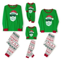 WSevypo podudaranje porodice pidžamas božićne ploče za spavanje Santa Claus Print Pamuk Holiday PJS