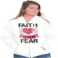 Vjera zbog straha vrpca za dojku Zip hoodie dukserice Žene Brisco brendovi 5x