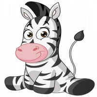 Naljepnica na zid za bebe Zebra zidne naljepnice Wallmonkeys vinil pilinga i grafike za djevojke