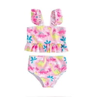 Dječje dječje dječje djevojke Proljeće ljeto Print bez rukava kratke hlače kupaće kostime na plaži odmora