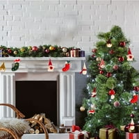 Slatki božićni privjesak sa svijetlim bojama sa pansionima šal lutke, oblik čarape za božićno stablo