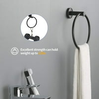 Nehrđajući čelik kupatilo za ručnik za ručnik set zidni nosač crni