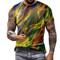 Babysbule Muške majice čišćenje muškaraca moda casual 3D digitalni ispis Sportski kratki rukav Summer