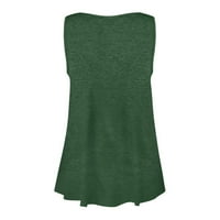 Ženske vrhove punilo bez rukava casual ženska modna halter majica zelena 2xl