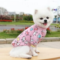 Zupara kućna ljubimca kostim slatka životinja tiskani kućni ljubimac pamuk meka pulover pasa jakna dukserica