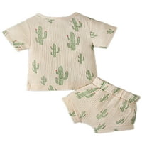 Leuncero Kids odijelju odjeću Outfit Ležerne prilike Cactus Hotsovi postavlja meke ljetne odjeće za